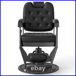 Black Recline Heavy Duty Hydraulic Barber Chair All Purpose Salon Beauty Styling
