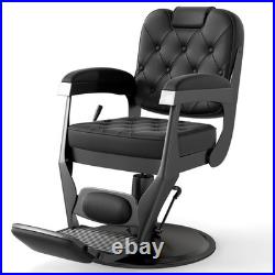 Black Recline Heavy Duty Hydraulic Barber Chair All Purpose Salon Beauty Styling