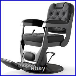Black Recline Heavy Duty Hydraulic Barber Chair All Purpose Salon Beauty Styling