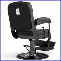 Black Recline Heavy Duty Hydraulic Barber Chair All Purpose Salon Beauty Styling