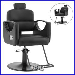 Black Recline Heavy Duty Hydraulic Barber Chair Salon Beauty Spa Stylist Station Black Recline Heavy Duty Hydraulic Barber Chair Salon Beauty Spa Stylist Station