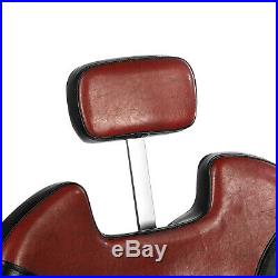 Black Red Classic Modern Salon Barber Chair Heavy Duty Hydraulic Tattoo Recliner