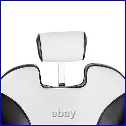 Black+White All Purpose Heavy Duty Hydraulic Reclining Barber Chair Salon Beauty
