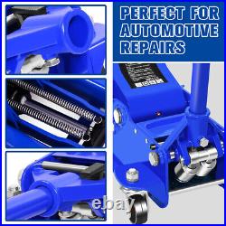 Blue 4 Ton 8000 lb 4.5- 20 Low Profile Heavy Duty Garage Hydraulic Floor Jack