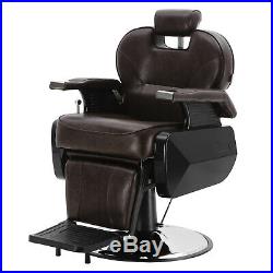 Brown Hydraulic All Purpose Barber Chair Heavy Duty Reclining Salon Spa Shampoo