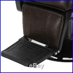 Brown Hydraulic All Purpose Barber Chair Heavy Duty Reclining Salon Spa Shampoo