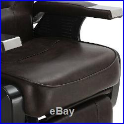 Brown Hydraulic All Purpose Barber Chair Heavy Duty Reclining Salon Spa Shampoo