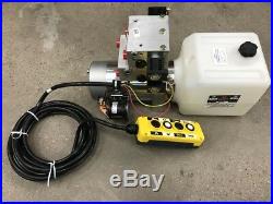 (Bucher/Monarch) 4 way hydraulic Pump WithRemote, 12 volt Heavy Duty 3000 PSI