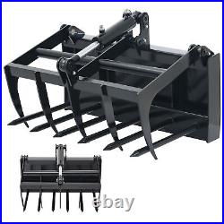 CREWORKS Attachment Heavy Duty Root Grapple Attachment with 2 Hydraulic Hoses