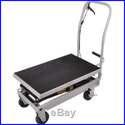 Cart Rolling Table Cart 1000 LB Capacity Heavy Duty Hydraulic withFoot Pump Dolly