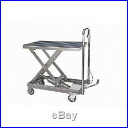 Cart Rolling Table Cart 1000 LB Capacity Heavy Duty Hydraulic withFoot Pump Dolly