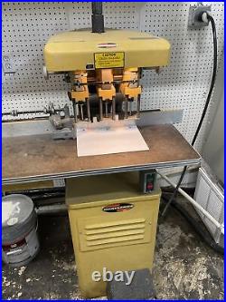 Challenge EH-3A Heavy Duty Hydraulic Three Hole Paper Drill Multi-Spindle Used