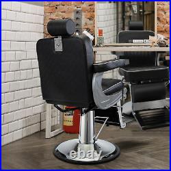 Classic All Purpose Heavy Duty Hydraulic Salon Beauty Styling Barber Chair Black