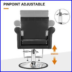 Classic Hydraulic All Purpose Barber Chair Heavy Duty Salon Metal Studs Styling