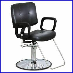 Classic Hydraulic Recline Salon Chair Hair Stylist Barber Chair Heavy Duty Spa