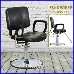 Classic Hydraulic Recline Salon Chair Hair Stylist Barber Chair Heavy Duty Spa