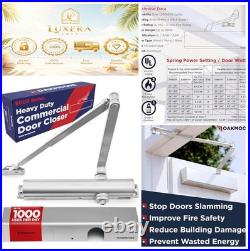 Commercial Door Closer Heavy Duty Hydraulic Soft Close Adjustable ADA UL Grade