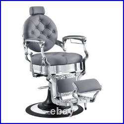 DIR Classic Barber Chair Heavy Duty Hydraulic Chrome Barbering Chair VANQUISH