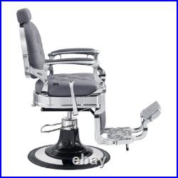 DIR Classic Barber Chair Heavy Duty Hydraulic Chrome Barbering Chair VANQUISH