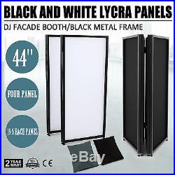 DJ Event Facade White+Black Scrim Metal Frame Booth+Travel Bag Case