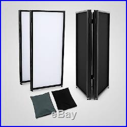 DJ Event Facade White+Black Scrim Metal Frame Booth+Travel Bag Case