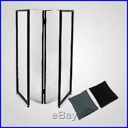 DJ Event Facade White+Black Scrim Metal Frame Booth+Travel Bag Case