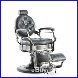 Dir Barber Chair Heavy Duty Hydraulic Barber Shop Chair in Distressed Finish