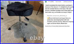Donner DHT-250 Donner Drum Throne with Backrest, Heavy Duty Hydraulic Drum Stool