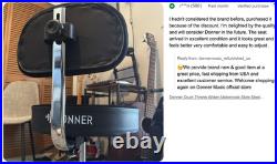 Donner DHT-250 Donner Drum Throne with Backrest, Heavy Duty Hydraulic Drum Stool