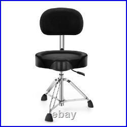 Donner DHT-250 Donner Drum Throne with Backrest, Heavy Duty Hydraulic Drum Stool