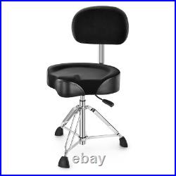 Donner DHT-250 Donner Drum Throne with Backrest, Heavy Duty Hydraulic Drum Stool