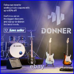 Donner DHT-250 Donner Drum Throne with Backrest, Heavy Duty Hydraulic Drum Stool