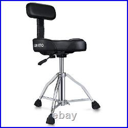 Drum Throne with Backrest, Height Adjustable Hydraulic Drum Chair Heavy Duty