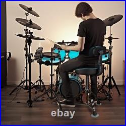 Drum Throne with Backrest, Height Adjustable Hydraulic Drum Chair Heavy Duty