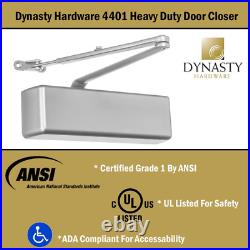 Dynasty Door Closer Heavy Duty Commercial Grade Hydraulic Sprayed Aluminum