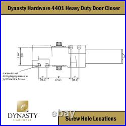 Dynasty Door Closer Heavy Duty Commercial Grade Hydraulic Sprayed Aluminum