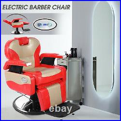Electric All Purpose Barber Chair Heavy Duty Hydraulic Recliner Salon Spa Beauty