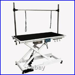 Electric Dog Grooming Table Max 330lbs Heavy Duty Hydraulic Pet Grooming Table