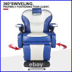 Electric Heavy Duty Reclining Barber Chairs All Purpose Hydraulic Beauty Salon
