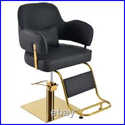 Elegant Barber Chair Heavy Duty Hydraulic Salon Chair for Beauty Salon Spa Black