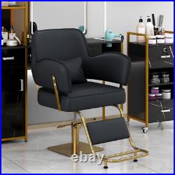 Elegant Barber Chair Heavy Duty Hydraulic Salon Chair for Beauty Salon Spa Black