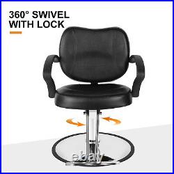 Ergonomic Hydraulic Lift Barber Chair Heavy Duty Salon Hair Styling Shave Chair