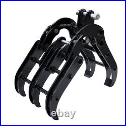 Excavator Hydraulic Grapple Attachment Heavy Duty Root Grab Clamp 25mm Pin