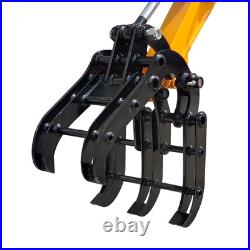 Excavator Hydraulic Grapple Attachment Heavy Duty Root Grab Clamp 25mm Pin