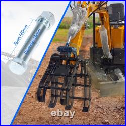 Excavator Hydraulic Grapple Attachment Heavy Duty Root Grab Clamp 25mm Pin