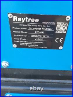 Excavator Raytree 32 Drum Forestry Mulcher Heavy Duty Hydraulic Attachment
