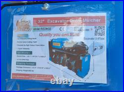 Excavator Raytree 32 Drum Forestry Mulcher Heavy Duty Hydraulic Attachment