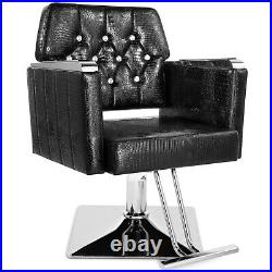 Extra Wider Heavy Duty Hydraulic Barber Chair Salon Beauty Spa Hair StylistBlack