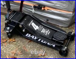 Floor Jack 4 Ton Heavy Duty Steel Ultra Low Profile Rapid Pump Car Lowrider