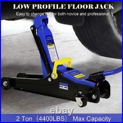 Floor Jack, Professional Heavy Duty Hydraulic, Low Profile, Steel Racing with1